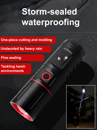 Telescopic Zoom Long-Range Outdoor Bright Flashlight