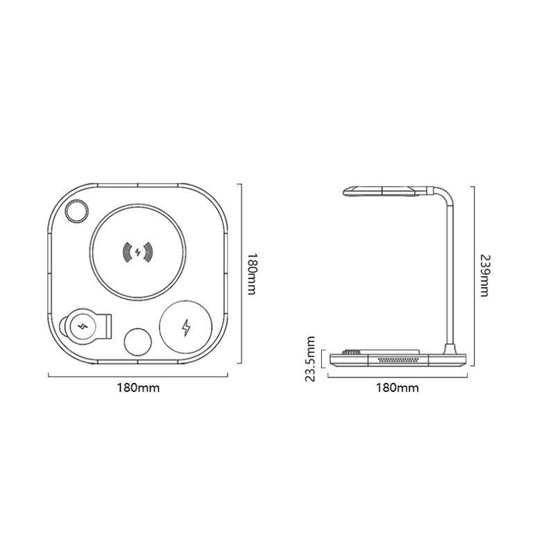 Gift Choice - 3-in-1 Magnetic Wireless Charging Desk Lamp