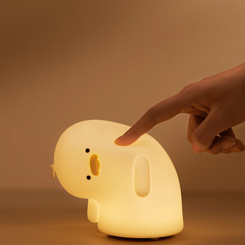 Cute Duck Silicone Clap-On Night Light