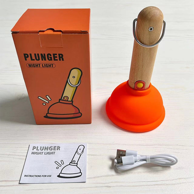 Cute Plunger Night Lamp - Dimmable & Rechargeable