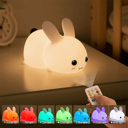 Rabbit USB Colorful LED Silicone Night Light